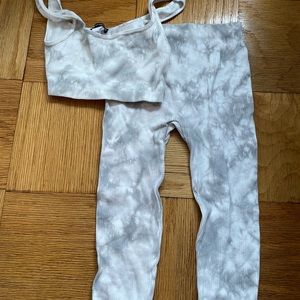 Zara tie dye two piece workout set